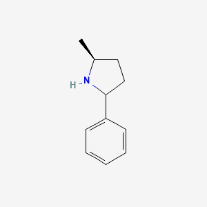 molecular formula C11H15N B2713560 (2S)-2-Methyl-5-phenylpyrrolidine CAS No. 1357391-22-0; 1860017-96-4