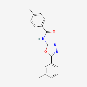 4-methyl-N-(5-(m-tolyl)-1,3,4-oxadiazol-2-yl)benzamide