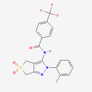 N-(5,5-dioxido-2-(o-tolyl)-4,6-dihydro-2H-thieno[3,4-c]pyrazol-3-yl)-4-(trifluoromethyl)benzamide