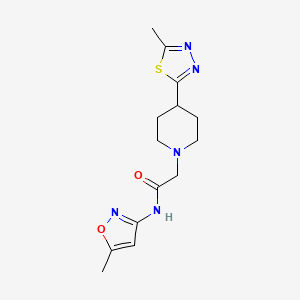 2-(4-(5-methyl-1,3,4-thiadiazol-2-yl)piperidin-1-yl)-N-(5-methylisoxazol-3-yl)acetamide
