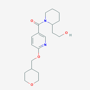 (2-(2-hydroxyethyl)piperidin-1-yl)(6-((tetrahydro-2H-pyran-4-yl)methoxy)pyridin-3-yl)methanone