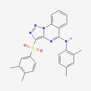 molecular formula C25H23N5O2S B2713578 N-(2,4-dimethylphenyl)-3-[(3,4-dimethylphenyl)sulfonyl][1,2,3]triazolo[1,5-a]quinazolin-5-amine CAS No. 872197-43-8