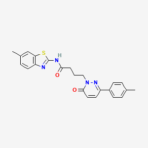 N-(6-methylbenzo[d]thiazol-2-yl)-4-(6-oxo-3-(p-tolyl)pyridazin-1(6H)-yl)butanamide
