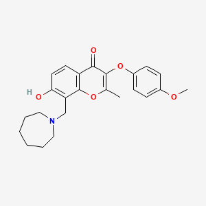 8-(azepan-1-ylmethyl)-7-hydroxy-3-(4-methoxyphenoxy)-2-methyl-4H-chromen-4-one
