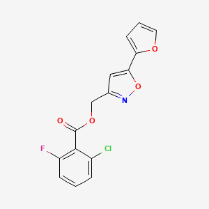 (5-(Furan-2-yl)isoxazol-3-yl)methyl 2-chloro-6-fluorobenzoate