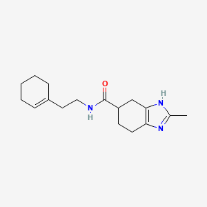 molecular formula C17H25N3O B2713596 N-(2-(cyclohex-1-en-1-yl)ethyl)-2-methyl-4,5,6,7-tetrahydro-1H-benzo[d]imidazole-5-carboxamide CAS No. 2034473-54-4