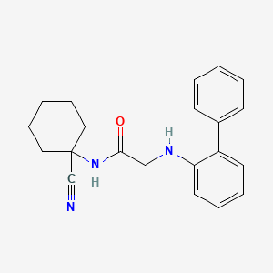 molecular formula C21H23N3O B2713617 2-({[1,1'-biphenyl]-2-yl}amino)-N-(1-cyanocyclohexyl)acetamide CAS No. 1197524-89-2
