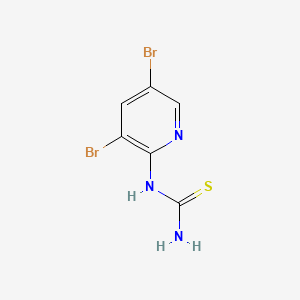 molecular formula C6H5Br2N3S B2713623 1-(3,5-Dibromopyridin-2-yl)thiourea CAS No. 31545-35-4