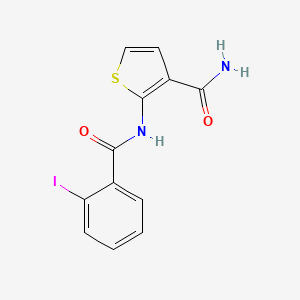 molecular formula C12H9IN2O2S B2713641 2-(2-Iodobenzamido)thiophene-3-carboxamide CAS No. 864941-07-1