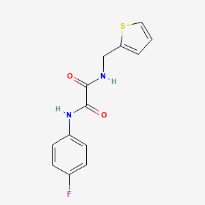 molecular formula C13H11FN2O2S B2713643 N1-(4-fluorophenyl)-N2-(thiophen-2-ylmethyl)oxalamide CAS No. 898357-44-3