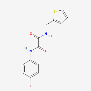 molecular formula C13H11FN2O2S B2713643 N'-(4-氟苯基)-N-(噻吩-2-基甲基)甲酰胺 CAS No. 898357-44-3