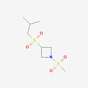 molecular formula C8H17NO4S2 B2713644 3-(异丁基磺酰)-1-(甲磺酰)吖啶 CAS No. 1797847-35-8