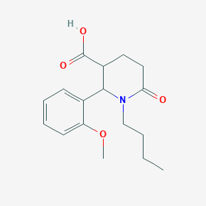 molecular formula C17H23NO4 B2713673 1-Butyl-2-(2-methoxyphenyl)-6-oxopiperidine-3-carboxylic acid CAS No. 872319-76-1