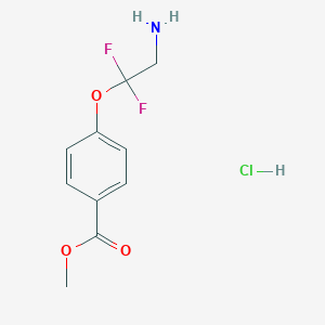 molecular formula C10H12ClF2NO3 B2713701 Methyl 4-(2-amino-1,1-difluoroethoxy)benzoate;hydrochloride CAS No. 2470437-63-7
