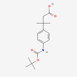 B2713706 3-(4-((tert-Butoxycarbonyl)amino)phenyl)-3-methylbutanoic acid CAS No. 1892049-22-7