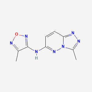 molecular formula C9H9N7O B2713711 4-Methyl-N-(3-methyl-[1,2,4]triazolo[4,3-b]pyridazin-6-yl)-1,2,5-oxadiazol-3-amine CAS No. 2326298-64-8