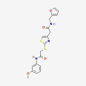 B2713725 N-(furan-2-ylmethyl)-2-(2-((2-((3-methoxyphenyl)amino)-2-oxoethyl)thio)thiazol-4-yl)acetamide CAS No. 941997-83-7