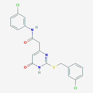 2-(2-((3-chlorobenzyl)thio)-6-oxo-1,6-dihydropyrimidin-4-yl)-N-(3-chlorophenyl)acetamide