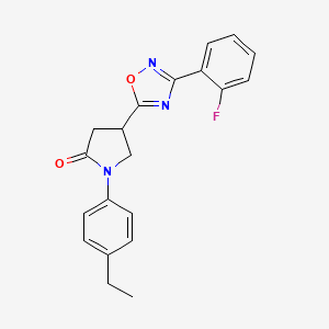1-(4-Ethylphenyl)-4-[3-(2-fluorophenyl)-1,2,4-oxadiazol-5-yl]pyrrolidin-2-one