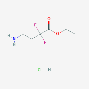 molecular formula C6H12ClF2NO2 B2713773 Ethyl 4-amino-2,2-difluorobutanoate hydrochloride CAS No. 2243512-15-2
