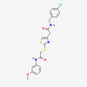N-(4-chlorobenzyl)-2-(2-((2-((3-methoxyphenyl)amino)-2-oxoethyl)thio)thiazol-4-yl)acetamide