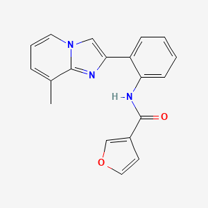 molecular formula C19H15N3O2 B2713801 N-(2-(8-methylimidazo[1,2-a]pyridin-2-yl)phenyl)furan-3-carboxamide CAS No. 2034384-50-2