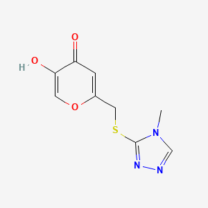 5-hydroxy-2-(((4-methyl-4H-1,2,4-triazol-3-yl)thio)methyl)-4H-pyran-4-one