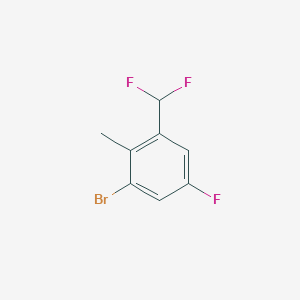 1-Bromo-3-(difluoromethyl)-5-fluoro-2-methylbenzene