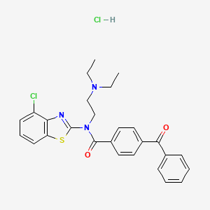 4-benzoyl-N-(4-chlorobenzo[d]thiazol-2-yl)-N-(2-(diethylamino)ethyl)benzamide hydrochloride
