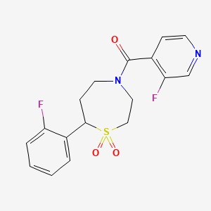(7-(2-Fluorophenyl)-1,1-dioxido-1,4-thiazepan-4-yl)(3-fluoropyridin-4-yl)methanone