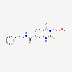 3-(2-methoxyethyl)-4-oxo-N-phenethyl-2-thioxo-1,2,3,4-tetrahydroquinazoline-7-carboxamide
