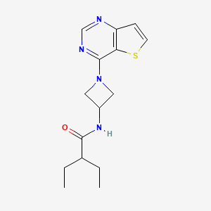 molecular formula C15H20N4OS B2713870 2-ethyl-N-(1-{thieno[3,2-d]pyrimidin-4-yl}azetidin-3-yl)butanamide CAS No. 2380143-45-1