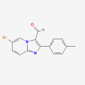 molecular formula C15H11BrN2O B2713878 6-Bromo-2-p-tolyl-imidazo[1,2-a]pyridine-3-carboxaldehyde CAS No. 820245-77-0