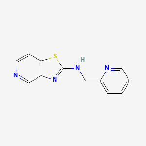 molecular formula C12H10N4S B2713900 N-(pyridin-2-ylmethyl)thiazolo[4,5-c]pyridin-2-amine CAS No. 2309574-11-4