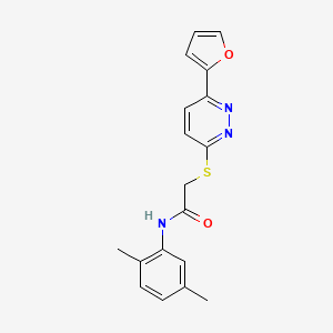 molecular formula C18H17N3O2S B2713937 N-(2,5-dimethylphenyl)-2-{[6-(furan-2-yl)pyridazin-3-yl]sulfanyl}acetamide CAS No. 872723-38-1