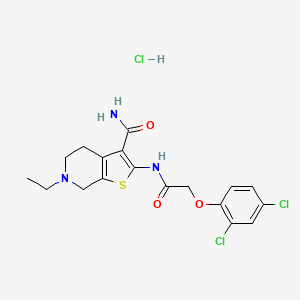 2-(2-(2,4-Dichlorophenoxy)acetamido)-6-ethyl-4,5,6,7-tetrahydrothieno[2,3-c]pyridine-3-carboxamide hydrochloride