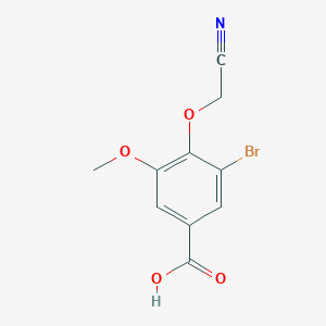 molecular formula C10H8BrNO4 B2713951 3-Bromo-4-(cyanomethoxy)-5-methoxybenzoic acid CAS No. 833431-91-7