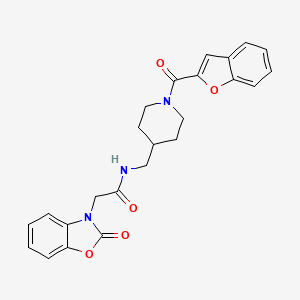 N-((1-(benzofuran-2-carbonyl)piperidin-4-yl)methyl)-2-(2-oxobenzo[d]oxazol-3(2H)-yl)acetamide