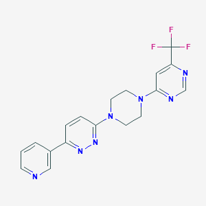 3-Pyridin-3-yl-6-[4-[6-(trifluoromethyl)pyrimidin-4-yl]piperazin-1-yl]pyridazine