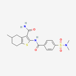2-(4-(N,N-dimethylsulfamoyl)benzamido)-5-methyl-4,5,6,7-tetrahydrobenzo[b]thiophene-3-carboxamide