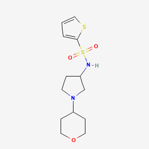 B2714013 N-[1-(Oxan-4-yl)pyrrolidin-3-yl]thiophene-2-sulfonamide CAS No. 2415456-95-8