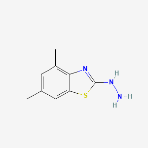 molecular formula C9H11N3S B2714019 (4,6-Dimethyl-benzothiazol-2-yl)-hydrazine CAS No. 80945-72-8