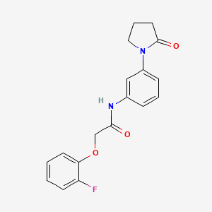 B2714025 2-(2-fluorophenoxy)-N-[3-(2-oxopyrrolidin-1-yl)phenyl]acetamide CAS No. 941889-66-3