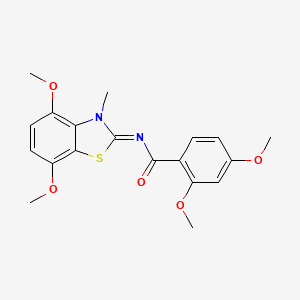 molecular formula C19H20N2O5S B2714027 N-[(2Z)-4,7-dimethoxy-3-methyl-2,3-dihydro-1,3-benzothiazol-2-ylidene]-2,4-dimethoxybenzamide CAS No. 868369-24-8