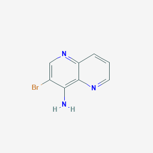 molecular formula C8H6BrN3 B2714031 3-Bromo-1,5-naphthyridin-4-amine CAS No. 91477-46-2
