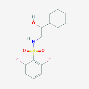 molecular formula C14H19F2NO3S B2714033 N-(2-cyclohexyl-2-hydroxyethyl)-2,6-difluorobenzenesulfonamide CAS No. 1351608-91-7