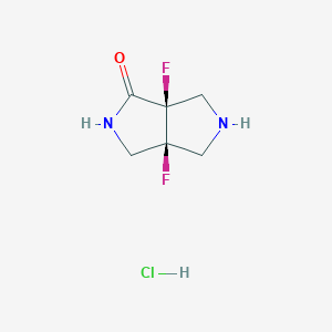 molecular formula C6H9ClF2N2O B2714039 Cis-3A,6A-Difluorohexahydropyrrolo[3,4-C]Pyrrol-1(2H)-One Hydrochloride CAS No. 2007920-29-6
