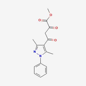 molecular formula C16H16N2O4 B2714046 methyl 4-(3,5-dimethyl-1-phenyl-1H-pyrazol-4-yl)-2,4-dioxobutanoate CAS No. 890006-14-1