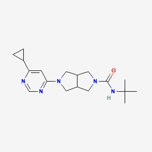 molecular formula C18H27N5O B2714056 N-tert-butyl-5-(6-cyclopropylpyrimidin-4-yl)-octahydropyrrolo[3,4-c]pyrrole-2-carboxamide CAS No. 2415562-37-5