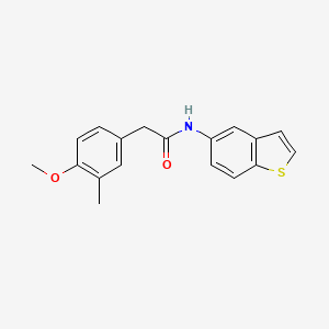 molecular formula C18H17NO2S B2714057 N-(1-benzothiophen-5-yl)-2-(4-methoxy-3-methylphenyl)acetamide CAS No. 955852-16-1